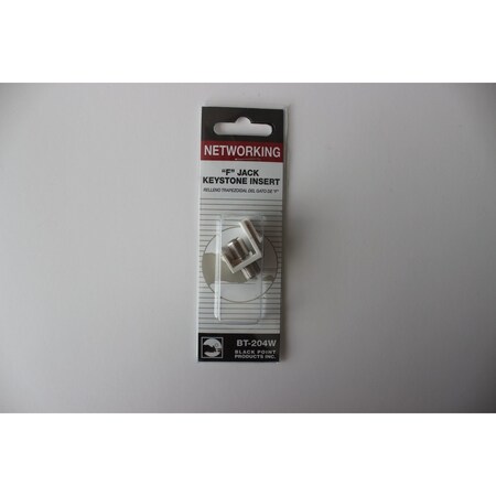 Black Point Products Coaxial Connector Keystone Insert BT-204-WHITE